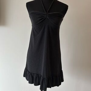 2000s Terry Cloth Op Bathing Suit Cover, Sundress with Ruffle Hem